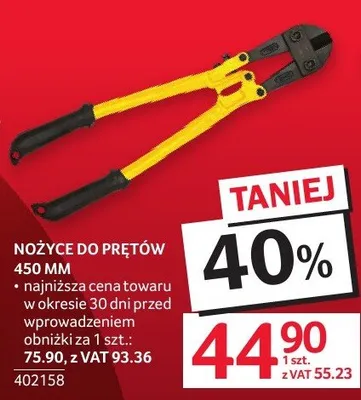 Nożyce do prętów 450 mm promocja w Selgros