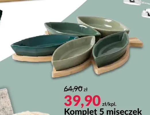 Komplet 5 miseczek na podstawie promocja w Salony Agata