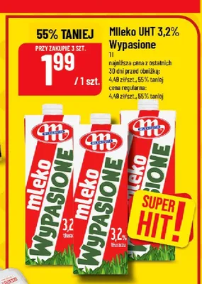 Mleko UHT 3,2% Wypasione Mlekovita promocja w POLOmarket