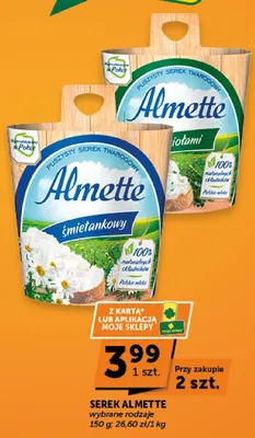 Serek twarogowy puszysty Almette z ziołami promocja w Euro Sklep