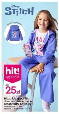 Bluza dziewczęca Disney Stitch promocja w Pepco