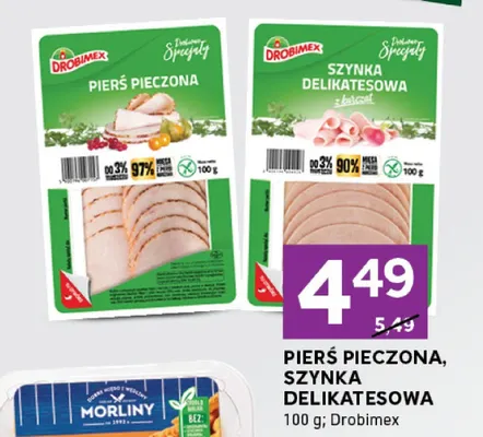 Pierś pieczona Drobimex promocja w Stokrotka