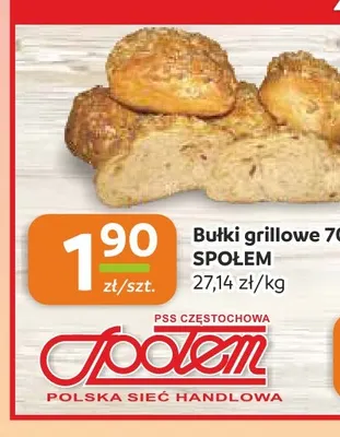 Bułki grillowe Społem promocja w Społem Częstochowa