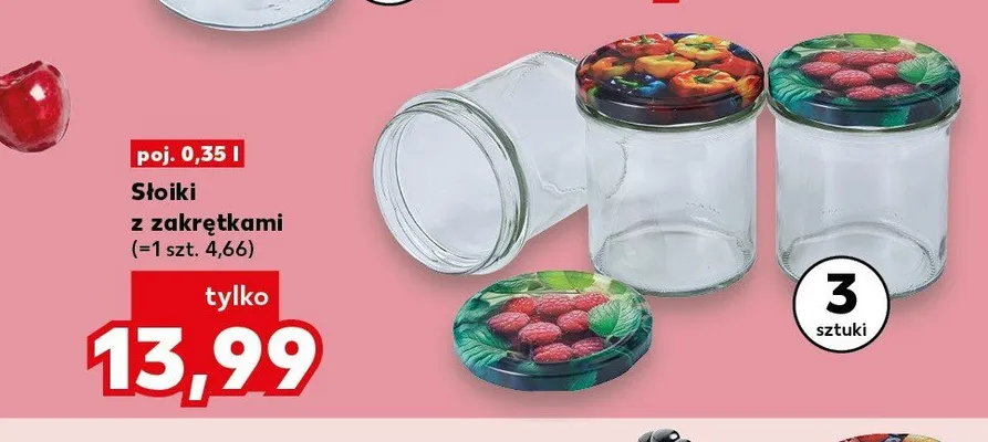 Słoiki z zakrętkami 3-pak 0,35 l promocja w Kaufland