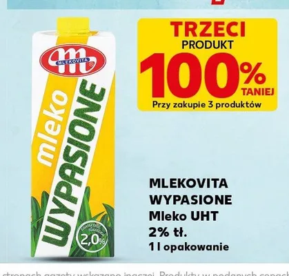 Mleko UHT 2% tł. MLEKOVITA WYPASIONE promocja w Kaufland