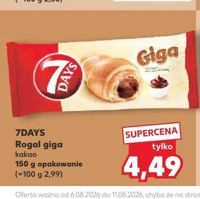 Rogal giga kakao 7Days promocja w Kaufland