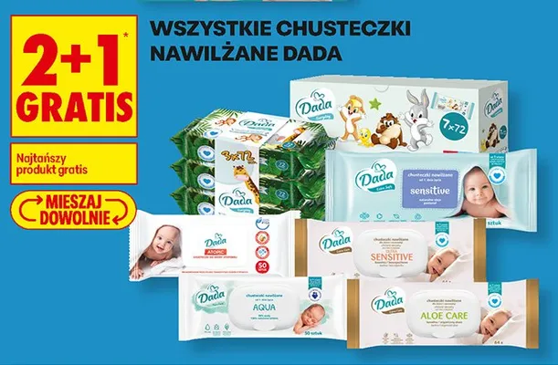 Chusteczki nawilżane Dada promocja w Biedronka