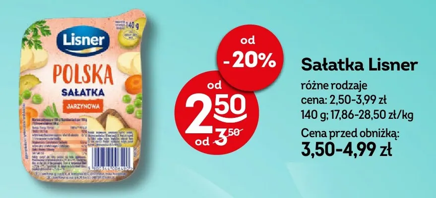 Sałatka Lisner promocja w Żabka