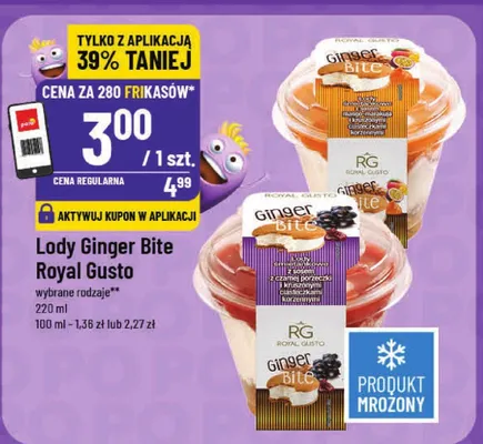 Lody Ginger Bite wybrane rodzaje promocja w POLOmarket