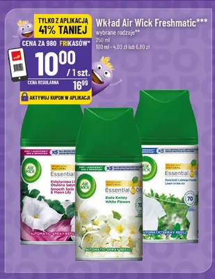 Wkład Air Wick Freshmatic Księżycowa Lilia i Otulona Satyna promocja w POLOmarket