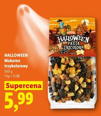 Makaron trzykolorowy Halloween promocja w Lidl