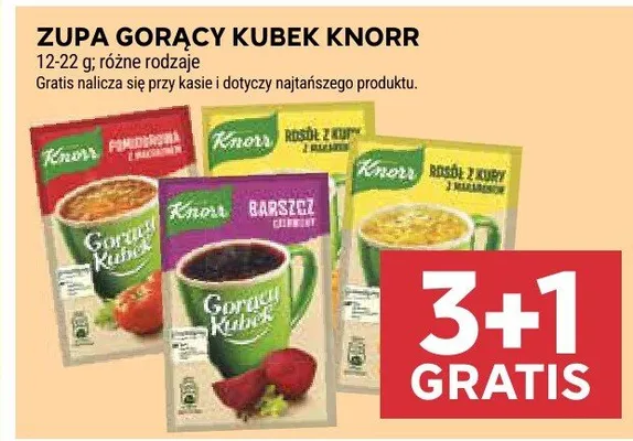Zupa gorący kubek Knorr różne rodzaje promocja w Stokrotka