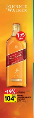 Whisky Johnnie Walker Red Label promocja w Intermarche