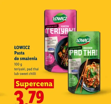 Pasta do smażenia Łowicz Teriyaki promocja w Lidl