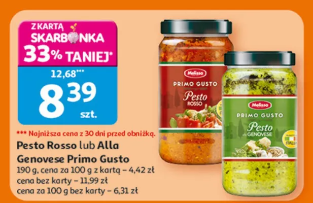 Pesto Rosso lub Alla Genovese Primo Gusto Barilla promocja w Auchan