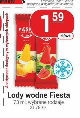 Lody wodne Fiesta promocja w Delikatesy Sezam