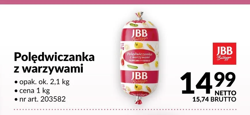 Polędwiczanka z warzywami JBB Bałdyga promocja w Makro