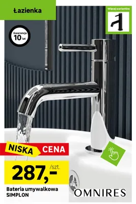 Bateria umywalkowa OMNIRES SIMPLON promocja w Leroy Merlin