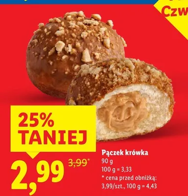 Pączek krówka promocja w Lidl