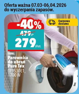 Parownica do ubrań Pure Tex DTE530F1, 1700 W promocja w Biedronka Home