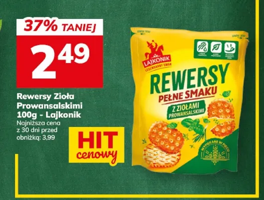 Krakersy Lajkonik Rewersy zioła prowansalskie promocja w Hitpol