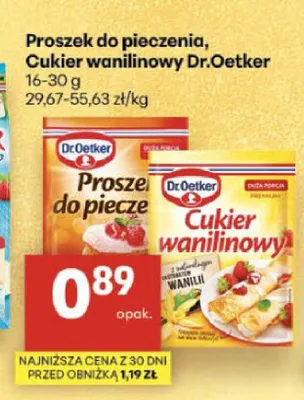 Cukier wanilinowy Dr.Oetker promocja w Delikatesy Centrum