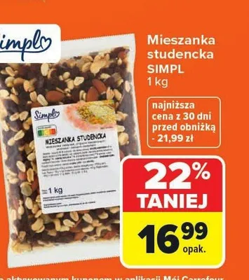 Mieszanka studencka Simpl promocja w Carrefour