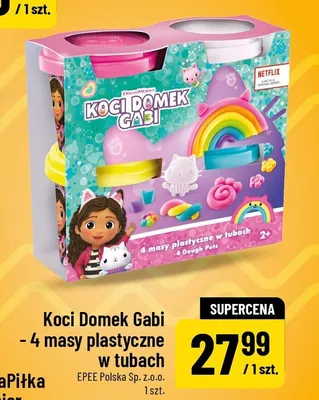 Koci Domek Gabi - 4 masy plastyczne w tubach promocja w POLOmarket