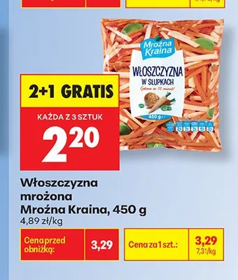 Włoszczyzna mrożona Mroźna Kraina promocja w Biedronka