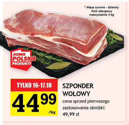 Szponder wołowy promocja w Gram Market