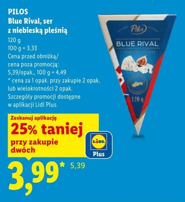 Ser z niebieską pleśnią Blue Rival Pilos promocja w Lidl