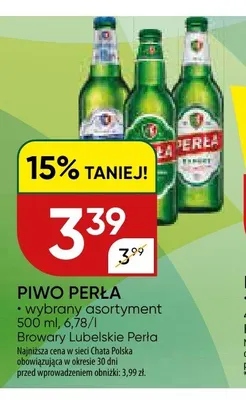 Piwo Perła promocja w Chata Polska