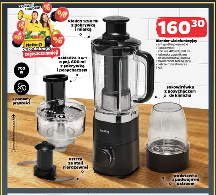 Blender wielofunkcyjny Huslog 700W promocja w Netto
