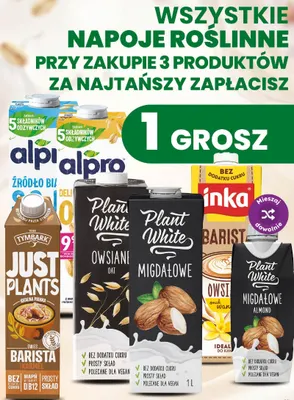 Napój roślinny Alpro źródło białka promocja w Dino