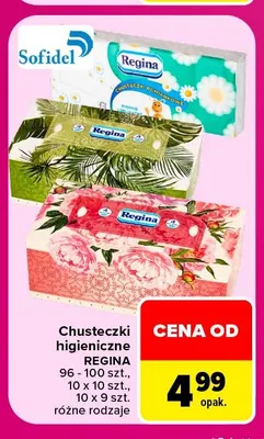 Chusteczki higieniczne Regina promocja w Carrefour