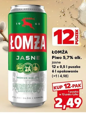 Piwo 5,7% alk. jasne promocja w Kaufland
