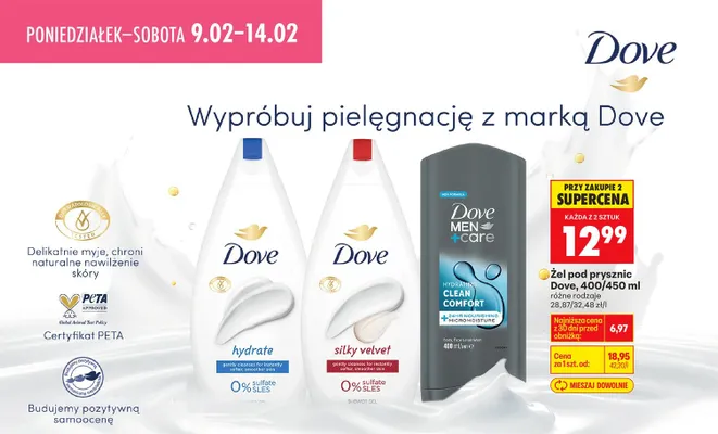 Żel pod prysznic, różne rodzaje promocja w Biedronka