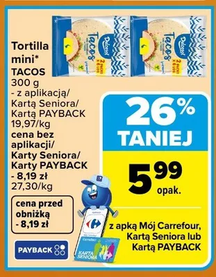 Tortilla chips chili Carrefour promocja w Carrefour Market