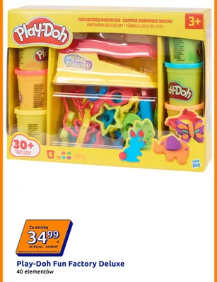 Ciastolina Play-Doh Fun Factory Deluxe 40 elementów promocja w Action