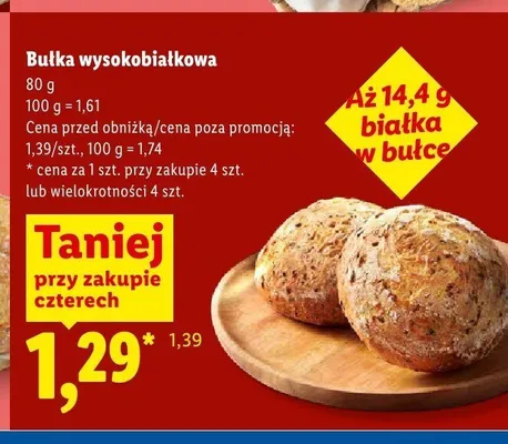 Bułka wysokobiałkowa promocja w Lidl