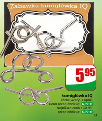 Łamigłówka IQ, różne wzory promocja w Dino