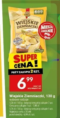 Chipsy Wiejskie Ziemniaczki o smaku masła z solą promocja w Twój Market