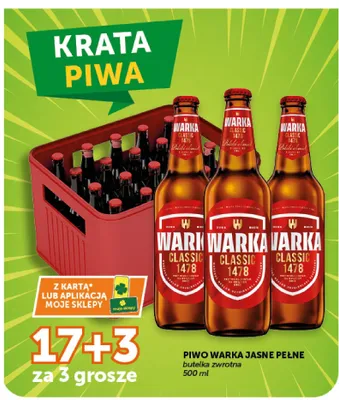 Piwo Warka Jasne Pełne promocja w ABC