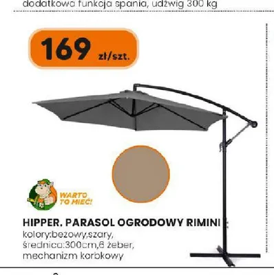 Parasol ogrodowy Rimini Hipper promocja w HIPPER.pl