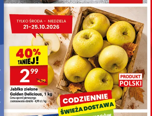 Jabłka zielone Golden Delicious Twój Market promocja w Twój Market