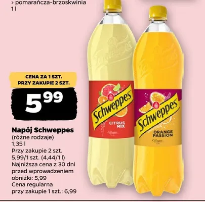 Napój różne rodzaje promocja w Netto