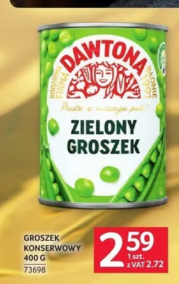 Groszek zielony konserwowy Dawtona promocja w Selgros