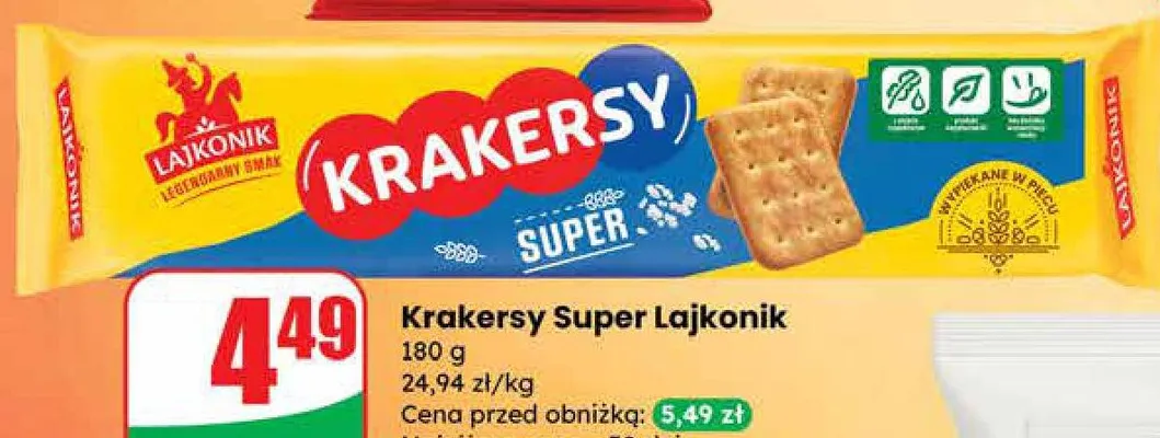Krakersy Super promocja w Dino