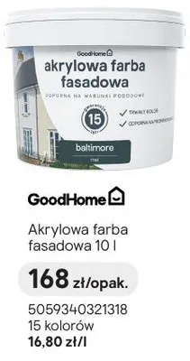 Akrylowa farba fasadowa 10l promocja w Castorama