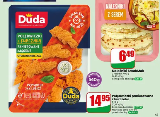 Polędwiczki panierowane z kurczaka Duda łagodne promocja w Dino